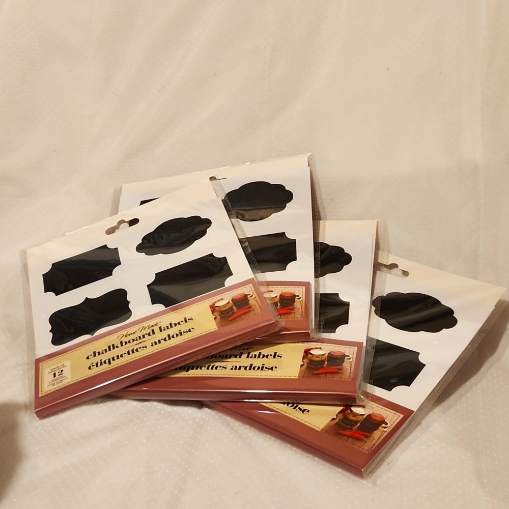 Sets of 4 packs Homemade Chalkboard Labels. Chalkboard Labels.